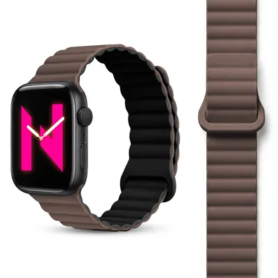 Obrázok produktu pre Náramok Core pre Apple Watch SE/10/9/8/7/6/5/4/3/2/1, priedušný silikónový magnetický športový náramok, 38/40/41/42 mm – Kakaotraum