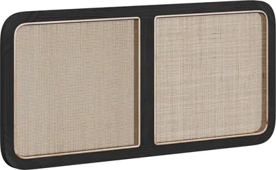 Zdjęcie produktu dla vidaXL Zagłówek z zagłówkiem czarny 120 x 55 x 3 cm rattan