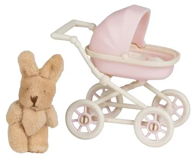 Imagen del producto de Juego Lundby: Cochecito y peluche