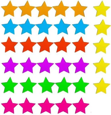 Immagine prodotto di Set di adesivi a forma di stella da 35 pezzi Set di adesivi colorati e funzionali per bacheche, ufficio, cucina, frigorifero, lavagna bianca Set di adesivi