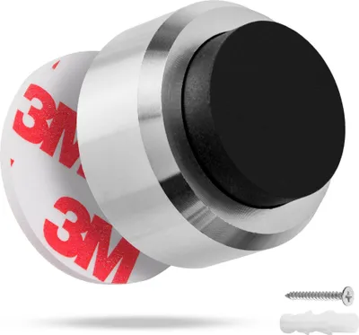 Produktbild von ECENCE Türstopper Wand Edelstahl 1x Wand-Puffer Gummi-Puffer, Tür-Puffer, Door-Stopper Türgriff,