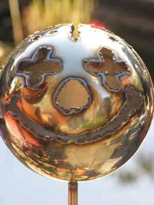 Produktbild von Edelstahl Gartenstecker Feuerfratze Clown