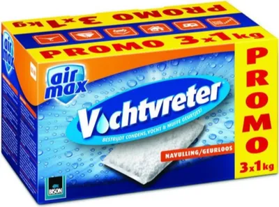 Produktbild von Bison Vochtvreter Navulling Promo Pack - 3 x 1 Kg