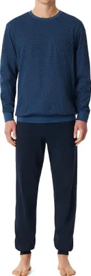 Immagine prodotto di Set pigiama Schiesser Comfort Essentials composto da camicia a maniche lunghe e pantaloni lunghi, Realizzato in 100% cotone di alta qualità, Elevato comfort di vestibilità