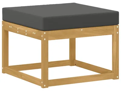 Image de Tabouret d'extérieur vidaXL en bois massif d'acacia, blanc