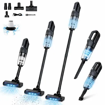 Produktbild von Akku-Staubsauger,Stielstaubsauger,8000Pa Handstaubsauger,6-In-1 Kabelloser Staubsauger Und USB Handstaubsauger,Autostaubsauger,Für Harte Böden Teppich