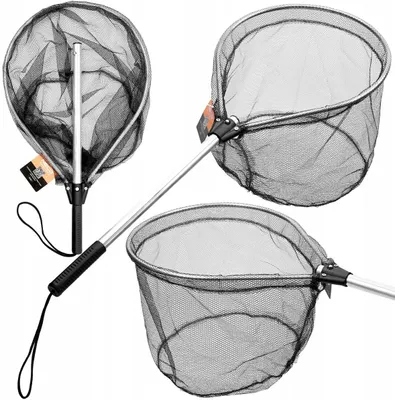 Zdjęcie produktu dla Podbierak spinningowy/muchowy NECO Trout Area Base 50 cm – aluminiowy, wydłużona sztyca, drobna siatka