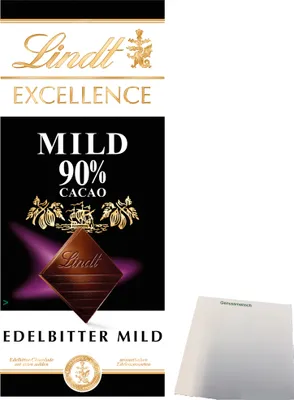 Zdjęcie produktu dla Ciemna czekolada Lindt Excellence 90% Cacao (tabliczka 100 g) + blok usy