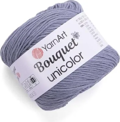 Produktbild von YarnArt Bouquet Unicolor 3203, Grau/Silber, 100% Baumwolle, Atmungsaktiv, 200m/100g