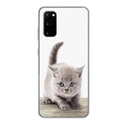 Produktbild von MuchoWow® Handyhülle Schutzhülle Hülle für Samsung Galaxy S20 Kätzchen - Katze - Haustiere - Jungen - Kinder - Mädchen Silikon Softcase Handy Hülle - Bild