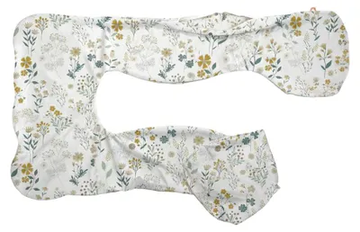 Image de Housse de coussin de maternité BabyUniverse, forme U, 100 % coton, motif fleurs sauvages