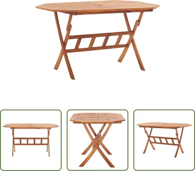 Produktbild von The Living Store Gartentisch Klappbar 135x85x75 cm Massivholz Akazie