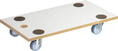 Produktbild von WAGNER Transporthilfe EXTREME - 57,5 x 30 x 10 cm, Melamin, Pads, ultrasofte Rollen Ø 63 mm, Tragkraft 200 kg - 20131801