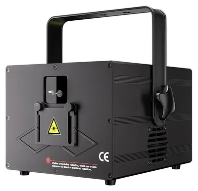 Produktbild von RGB Laserprojektor - Bühnenlicht DJ - App Steuerung - 20 kpps Animation - ILDA DMX512 - 3W Effektlaser - EU Stecker - RGB