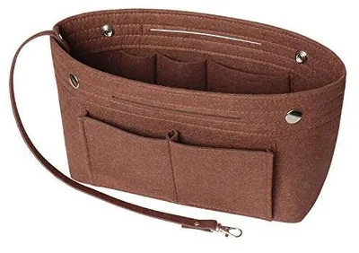 Image de Organisateur de sac à main en feutre - Système "sac dans sac" avec porte-clés, compartiment pour café, grand format, disponible en 8 couleurs