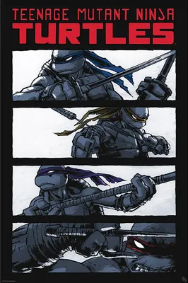 Produktbild von TMNT Poster Comics black & white