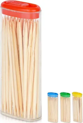 Obrázok produktu pre Orion | Zubné špáradlá - 6,5 cm - 60 kusov - Bambus - Jednorazové - Hygienické - Koktailové špajdle