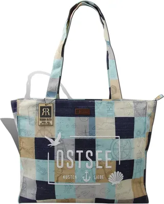 Image de Robin Ruth Sac à bandoulière coton polyester bleu beige D2OTG5124F
