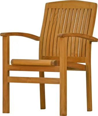 Produktbild von Teakholz Sessel Brighton stapelbar Teak Stuhl aus Premium-Kernholz für Garten und Terrasse