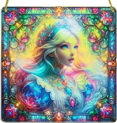 Produktbild von Sonnenfänger-Fairy Girl/Typ2 – Buntglas Fee KP31715