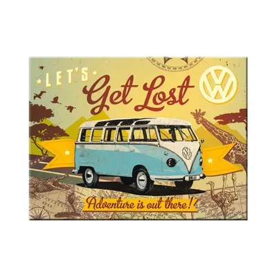 Zdjęcie produktu dla Nostalgic-Art - Magnes 6 x 8 cm - Volkswagen - VW Bulli - Let's Get Lost