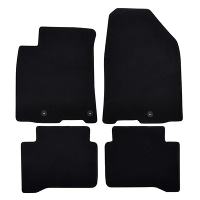 Image de Tapis De Sol De Qualité Supérieure Noir Pour Hyundai Ioniq Hybrid 2017-2019 4pcs, Ajustement Précis, Base Antidérapante, avec Attaches