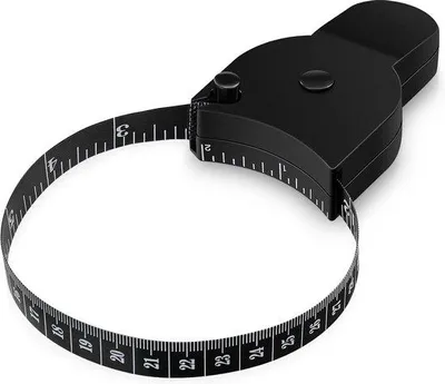 Produktbild von Famanu Körpermaßband 150 cm / 60 Zoll schwarz - einziehbar