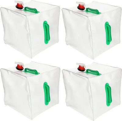 Produktbild von KOTARBAU® 4er Set Faltbarer Wasserkanister mit Tragegriff und Ausgießhahn 20 L