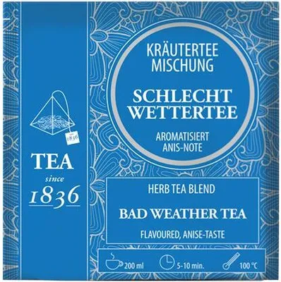 Produktbild von Kräuterteemischung Schlechtwettertee Anis-Note aromatisiert 50 Pyramidenbeutel im Sachet à 3 g