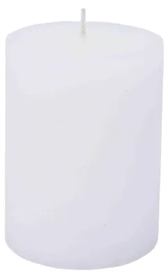 Produktbild von Stumpenkerze durchgefärbt weiß 8 x Ø 6 cm