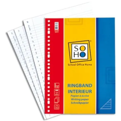 Productafbeelding van Ringmap, papierlijnen, 23-rings, A4-formaat, wit papier, 100 stuks