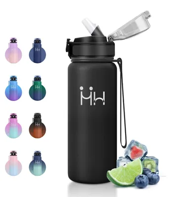Productafbeelding van RVS drinkfles, 750 ml, thermosfles met rietje, sport drinkfles