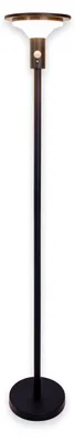 Image de Lampe solaire à LED, métal, IP44, noir, H 139 cm