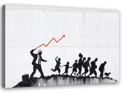 Immagine prodotto di Stampa su tela, Banksy Politica ecomonica - 90x60