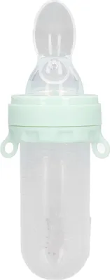 Produktbild von Babynahrungsspender, süß geformter weicher Silikon-Quetschlöffel, Fruchtschnuller für Kleinkinder, Mintgrün
