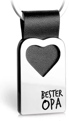 Produktbild von Leather key holder with engraved leather - Ideal grandfather's gift for birthday - Best Grandfather