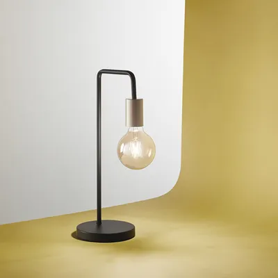 Zdjęcie produktu dla Vector Industrialna metalowa lampa biurkowa czarna 1 światło E27