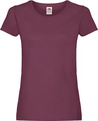 Produktbild von Fruit of the Loom 61-420-0 | Damen Original T Lady-Fit / Belcoro® Garn - Farbe: Burgundy - Größe: S