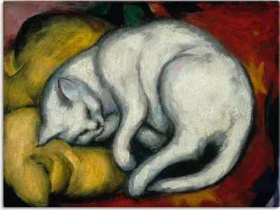 Produktbild von ARTland Leinwandbild Die weisse Katze. 1912 Größe: 40x30 cm