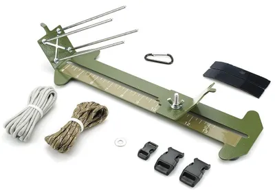 Obrázek produktu pro Paracord náramek - Ocelové spony - Paracord lano - Paracord sada - 35 cm - Hmotnost 330 g - Tvořič uzlů