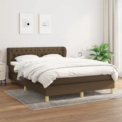 Produktbild von "2024"cloris Boxspringbett mit Matratze Dunkelbraun 140x200 cm Stoff - Klassische Betten CHY79559331