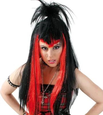 Produktbild von Vampir Gothic Horror Perücke für Erwachsene Halloween Karneval Fasching Cosplay