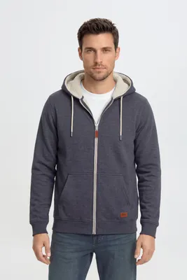 Produktbild von BLEND BHHulker Herren Sweatjacke Kapuzenjacke Zip-Hoodie Pullover mit Teddy-Futter Kängurutasche Rippbündchen Baumwollmischung Regular fit, KI-generiertes Bild