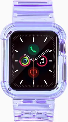 Image de Kit bracelet silicone Housse pour Apple Watch 3 / 2 38mm - Violet