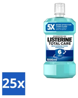 Produktbild von 25 x Listerine Total Care Zahnsteinschutz Mundspülung - 500 ml - Vorteilspackung - 25 Stücke