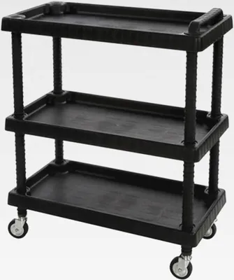 Produktbild von D+75373 Rollwagen aus Polypropylen, Sheel, Schwarz, 750 x 375 x 920 mm