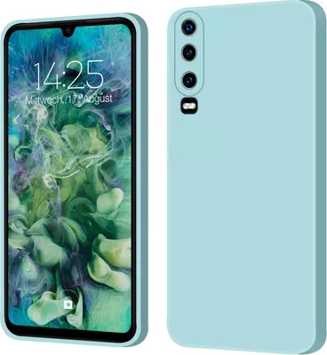 Produktbild von Hülle für Huawei P30 Case Cover Bumper Silikon Softgrip Schutzhülle Farbe: Hellblau