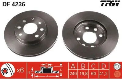Produktbild von TRW Bremsscheiben (2 Stück) Vorderachse DF4236
