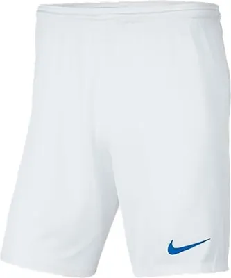 Produktbild von NIKE Park III Knit Short NB weiss/blau BV6855-104 - S
