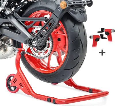 Obrázok produktu pre - Montážny stojan na motocykel, zadný, Falcone, červený